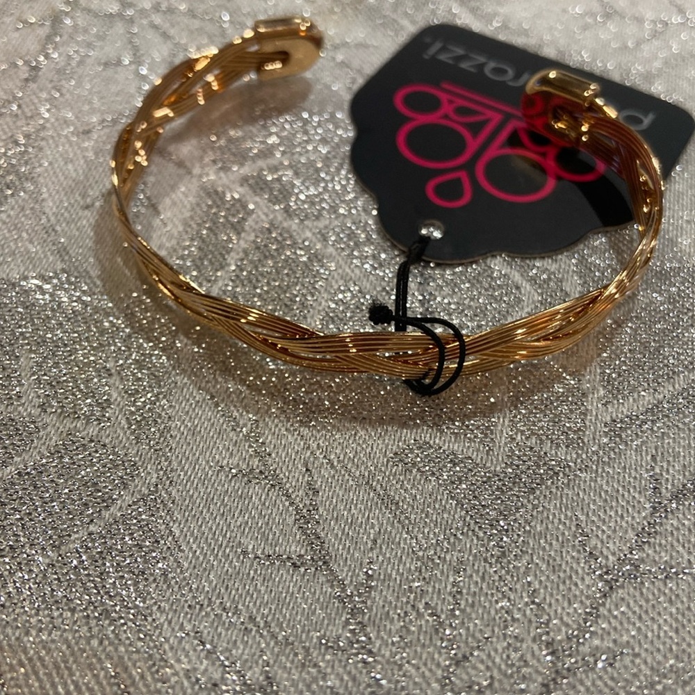 Gold braided bracelet